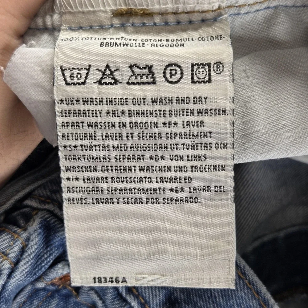 Vintage Levis‎ 521 Jeans Mens Blue Medium Wash Tapered Zip Fly Fits 33x27